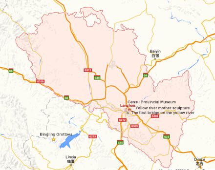 lanzhou map